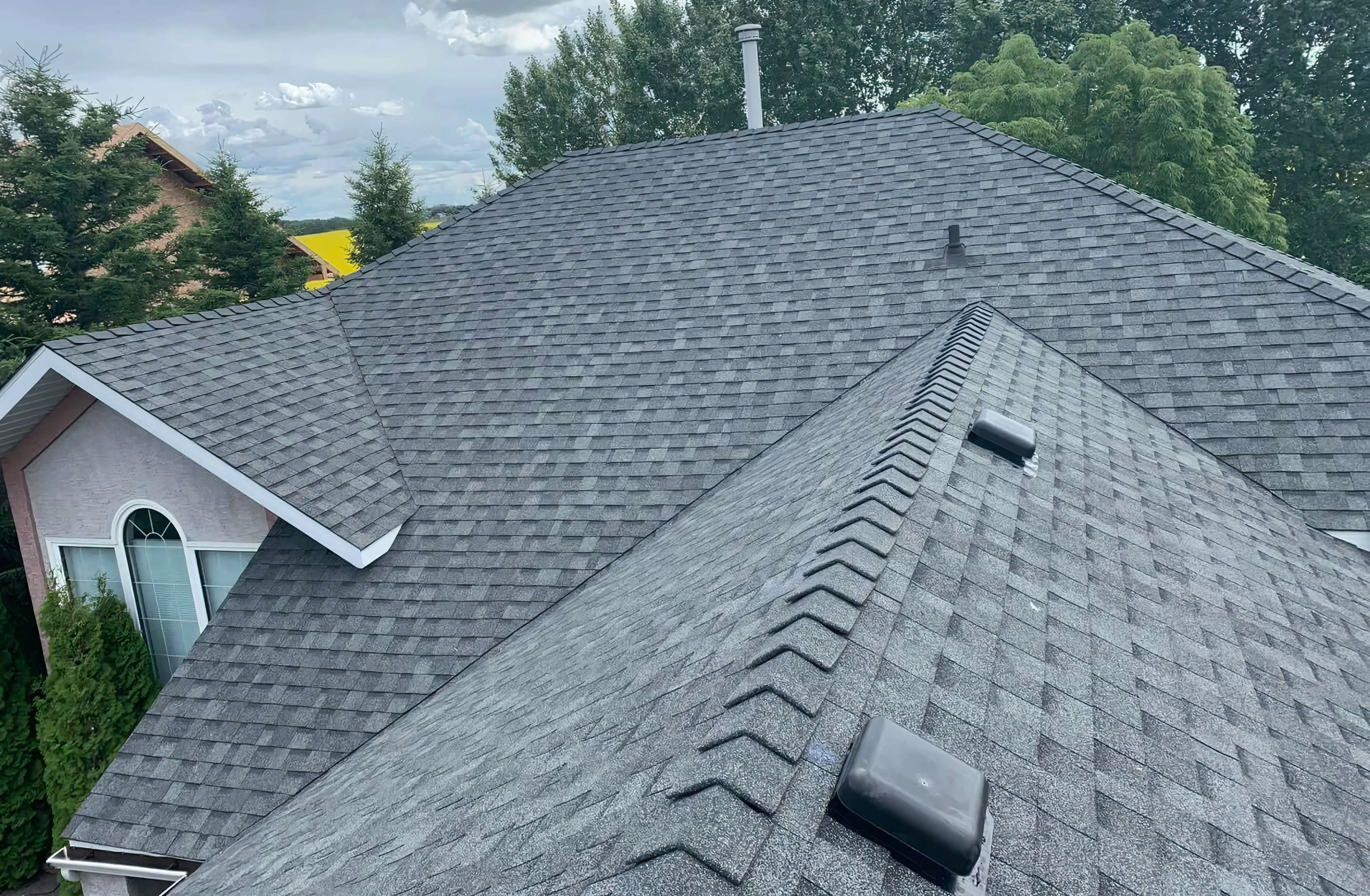 Completed roofing project